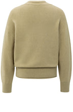 Pale Olive Melange Relaxed Sweater and Matching Knitted Tank Top