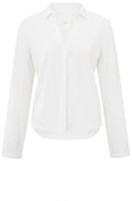 Pure White Collared Jersey Top