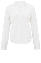 Pure White Collared Jersey Top