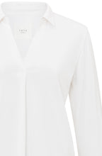 Pure White Collared Jersey Top