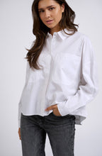 Pure White Collared Oversized Blouse