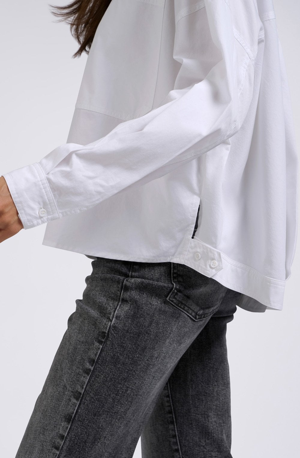 Pure White Collared Oversized Blouse