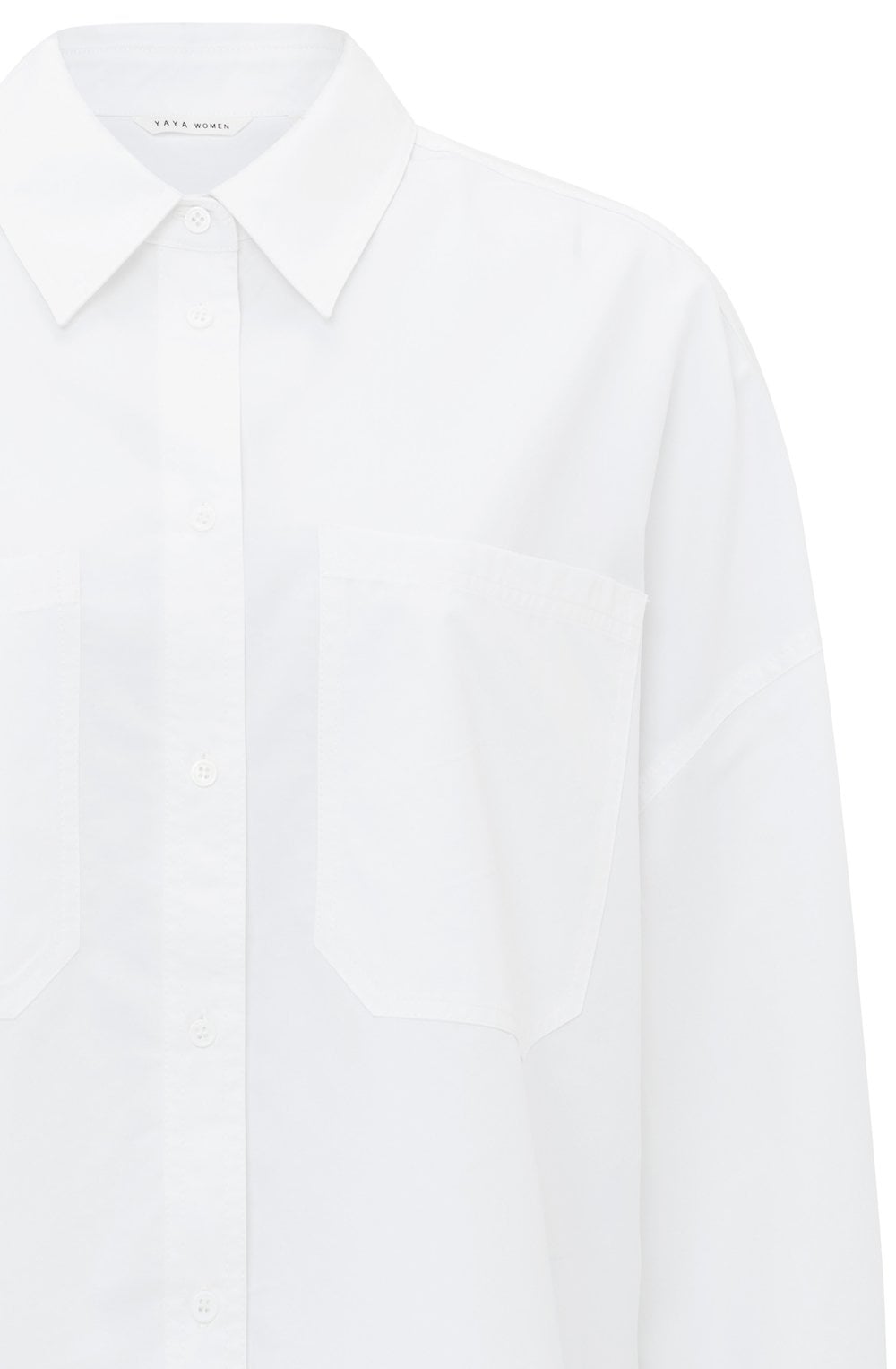 Pure White Collared Oversized Blouse