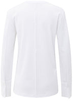 Pure White Woven Cuff Jersey Top