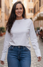 Pure White Woven Cuff Jersey Top