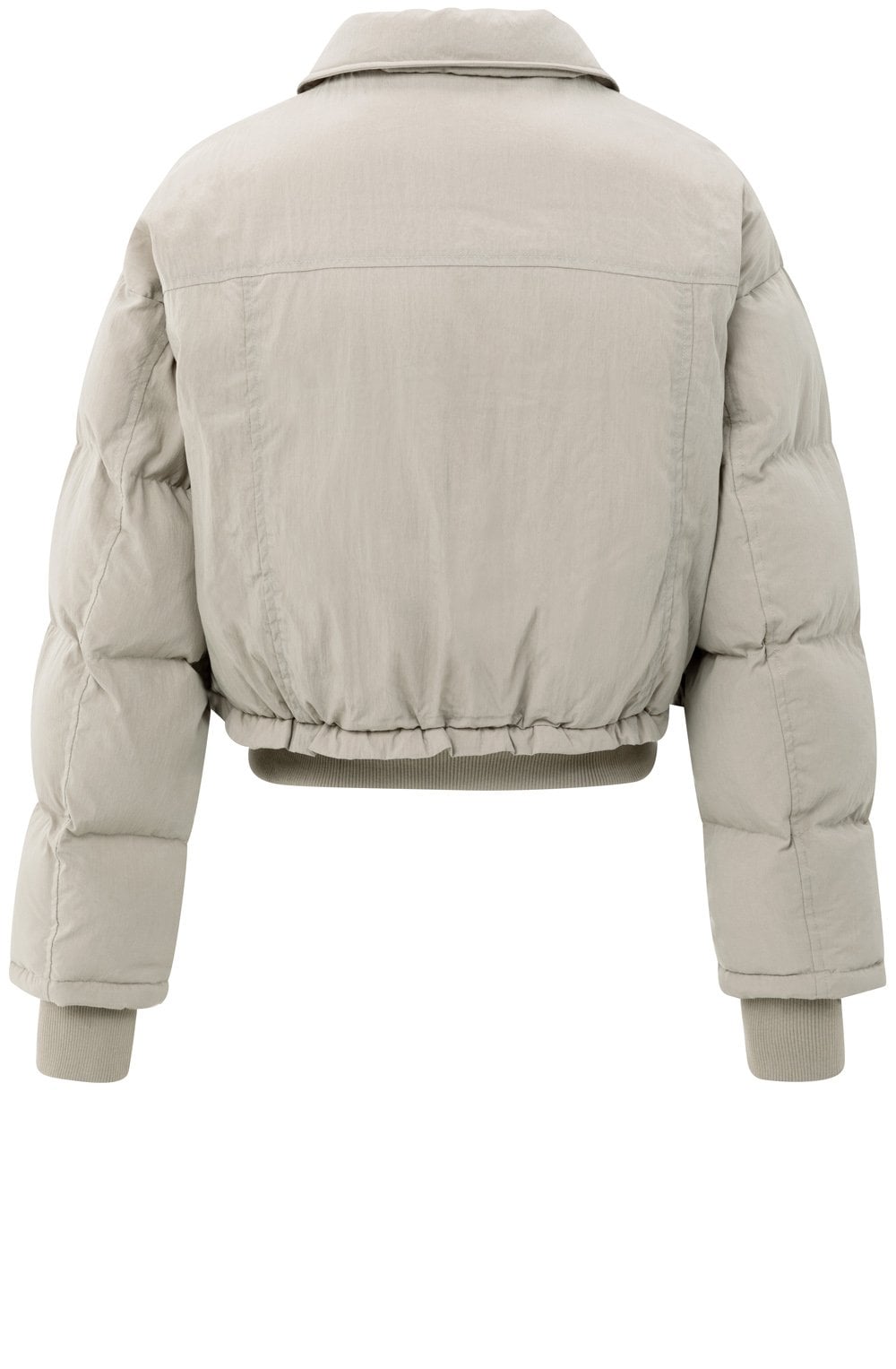 Sand Beige Cropped Padded Jacket