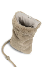 Sand Beige Faux Fur Phone Bag