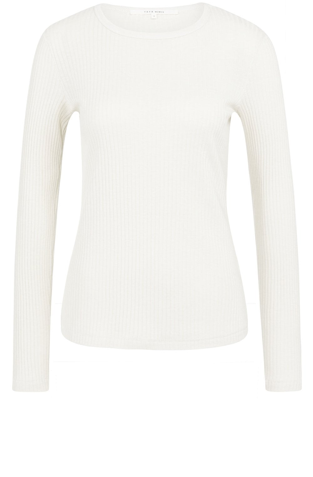 Snowfall White Ribbed Top