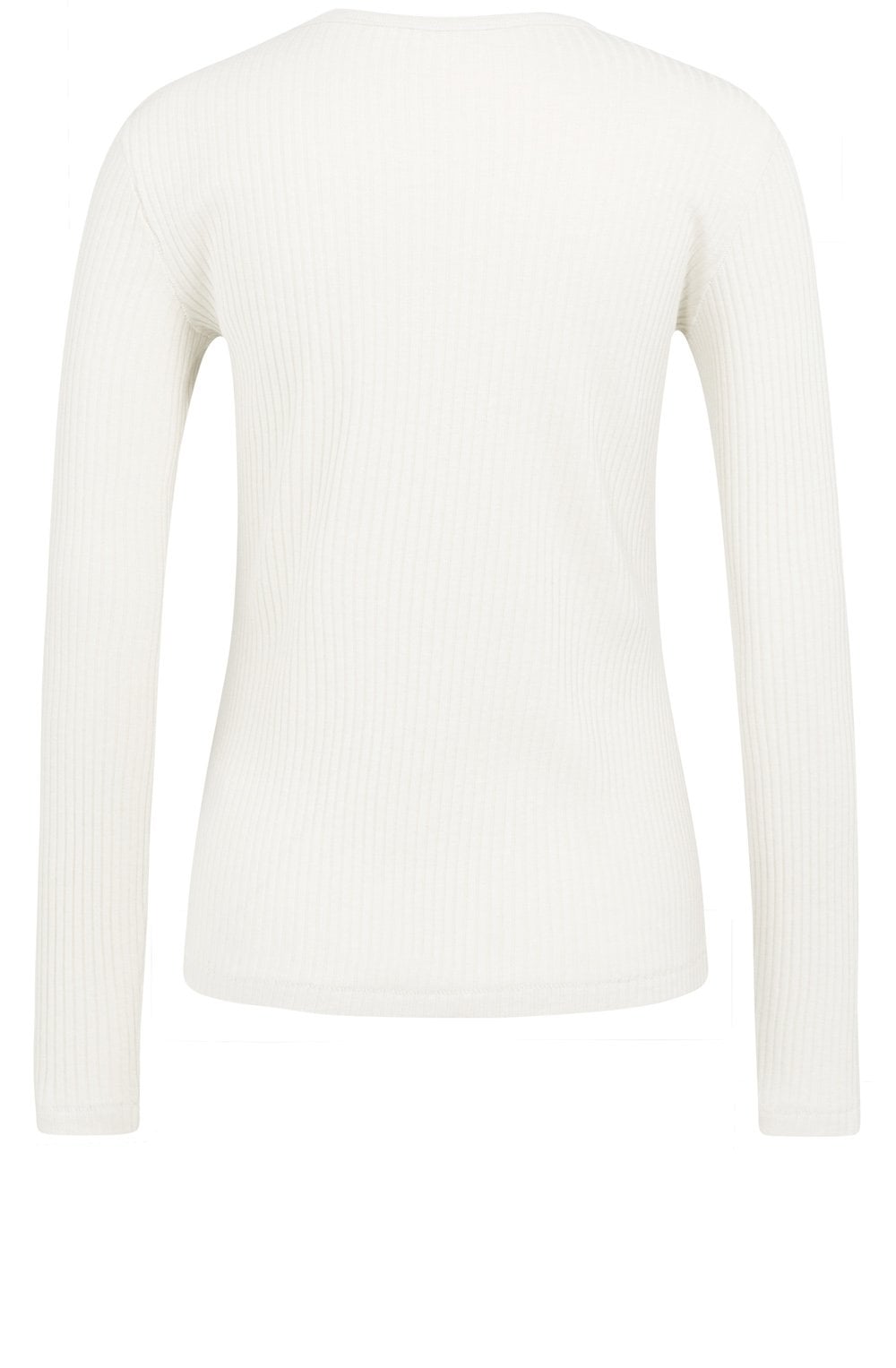 Snowfall White Ribbed Top