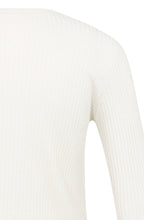 Snowfall White Ribbed Top