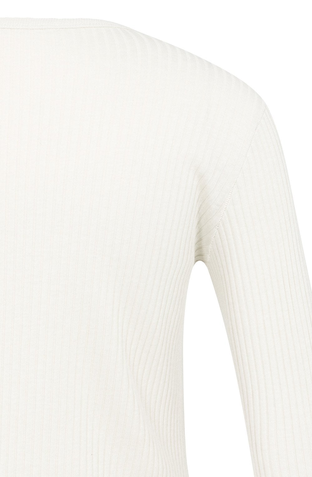Snowfall White Ribbed Top
