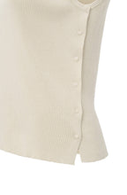 Summer Sand Ribbed Knit Vest Top