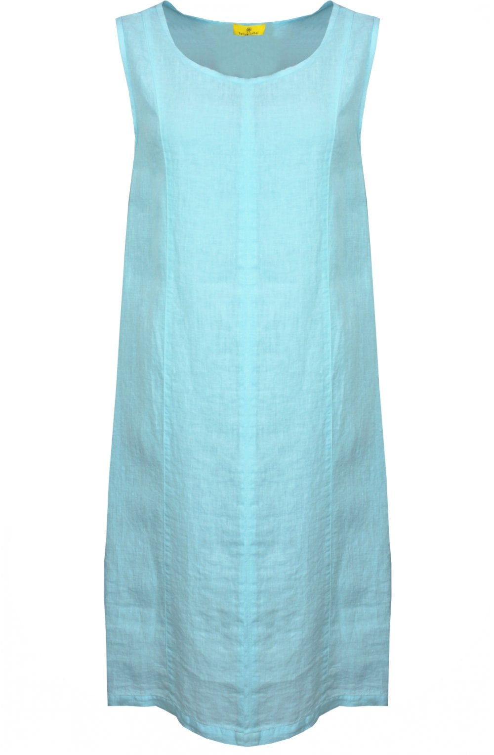 Aqua Blue Linen Shift Dress