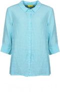 Aqua Blue Linen Shirt