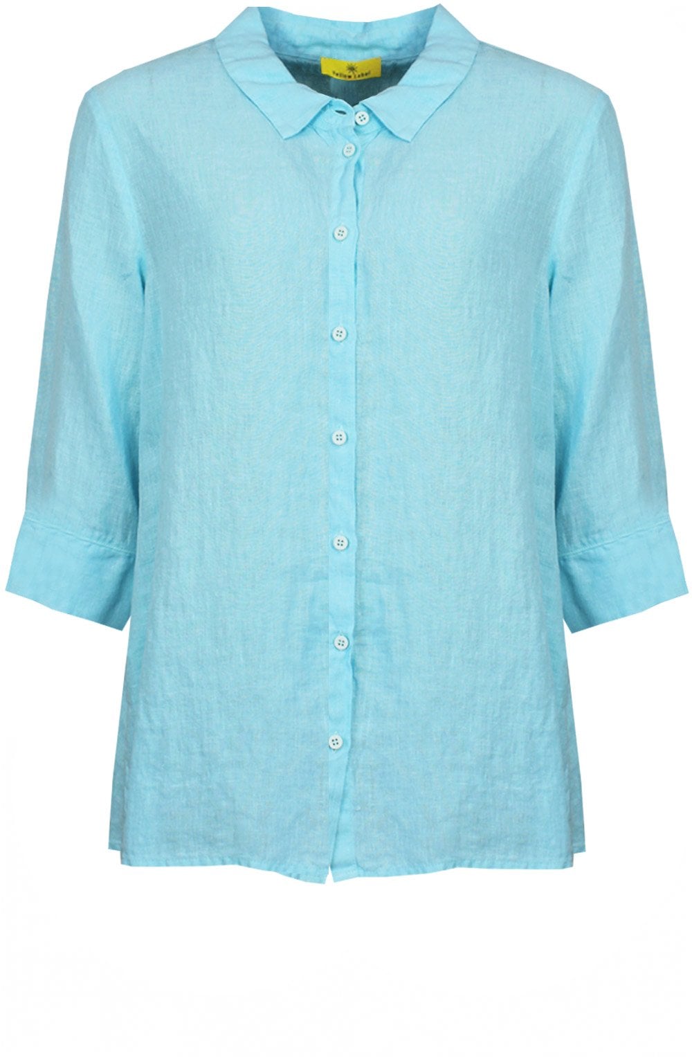 Aqua Blue Linen Shirt