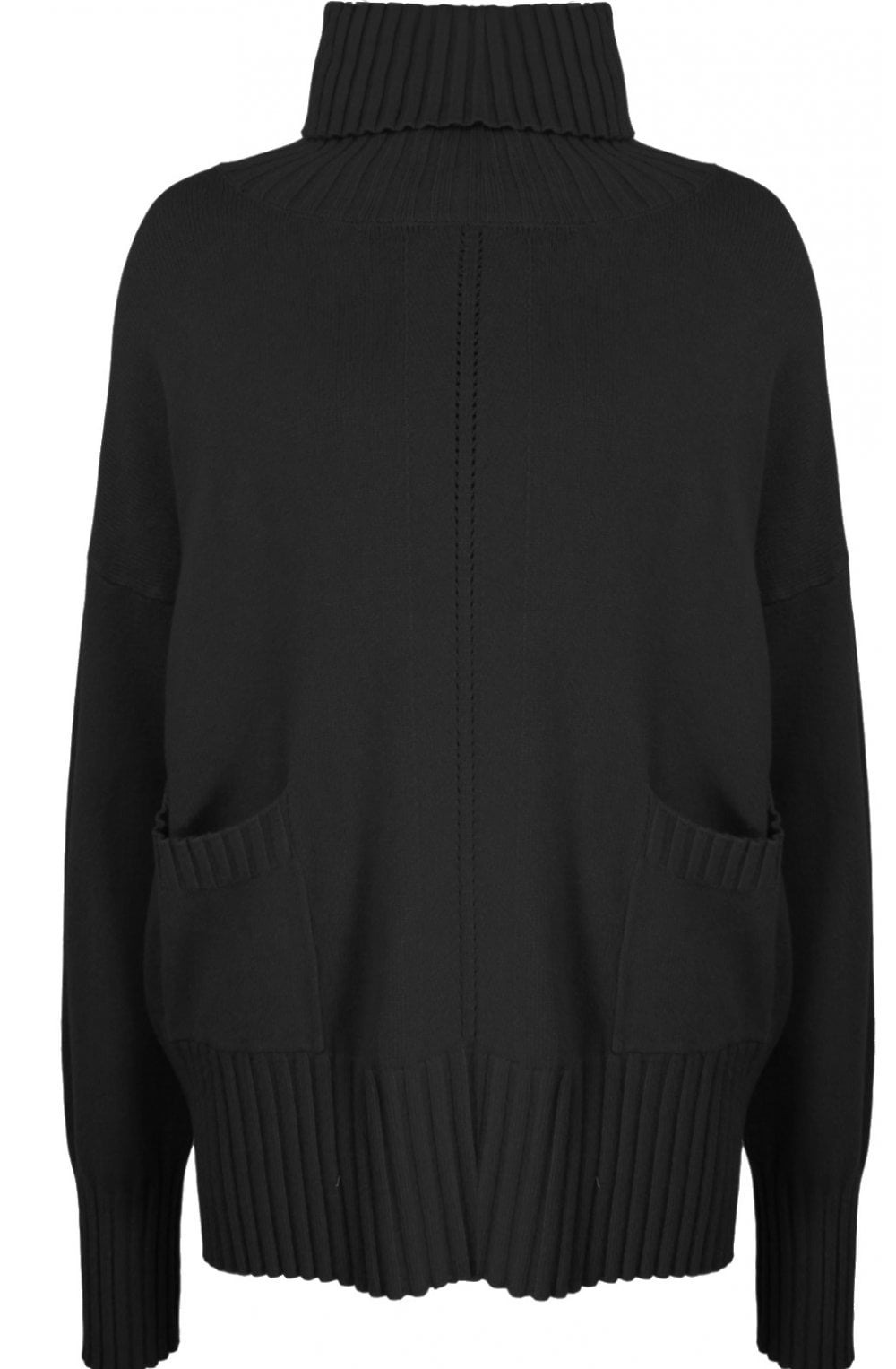 Black High Neck Oversized Jumper