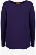 Blue Ribbed Knit Jumper