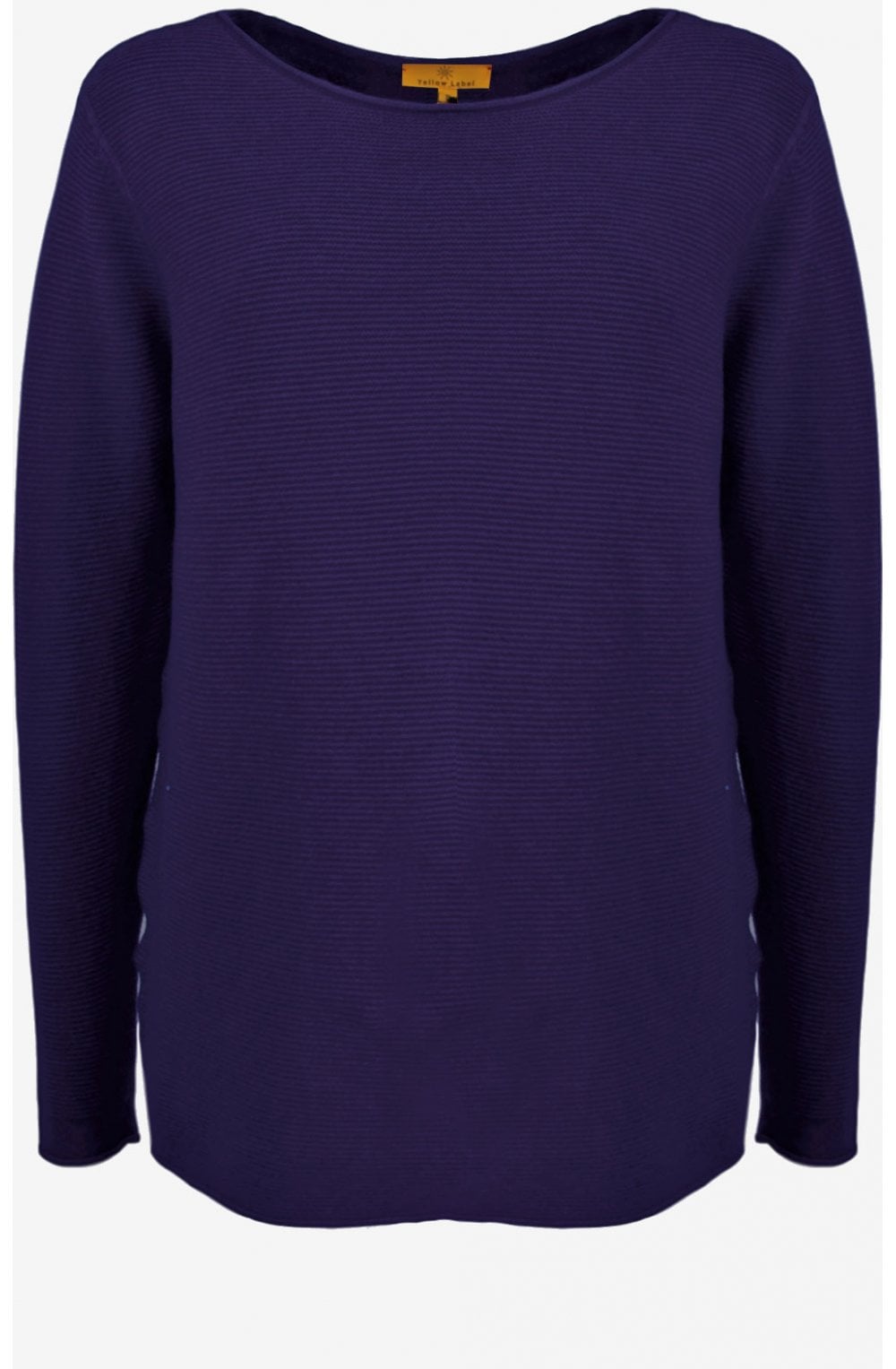 Blue Ribbed Knit Jumper