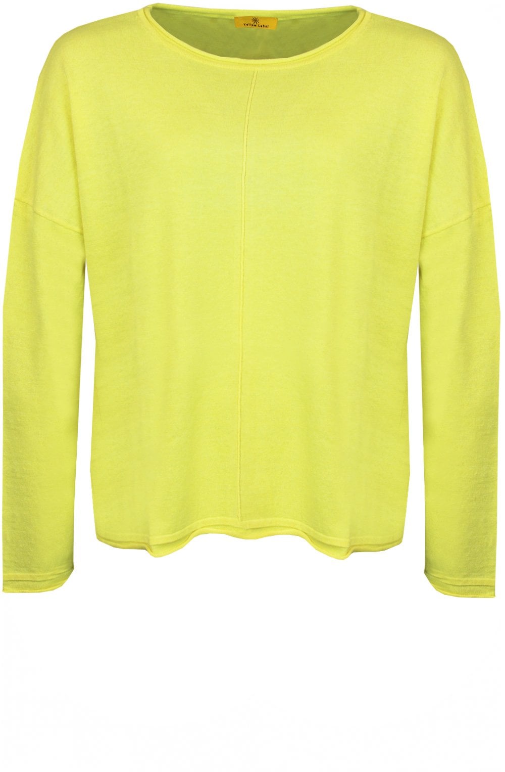 Boxy Yellow Fine Knit Jumper