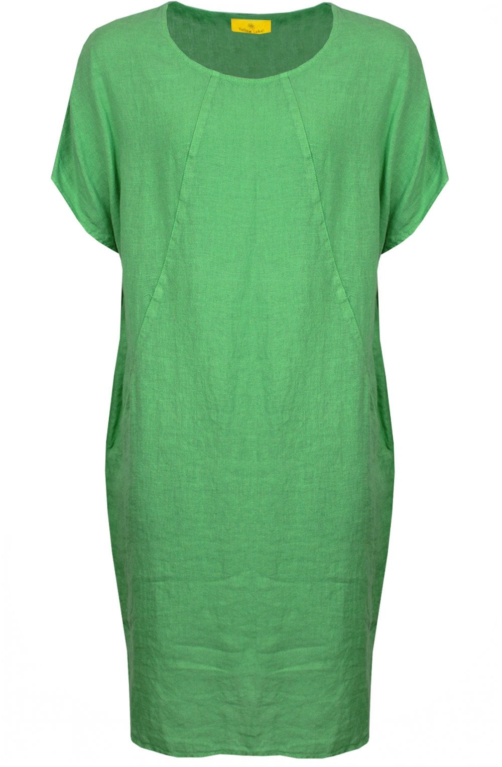Deep Green Linen Tulip Dress