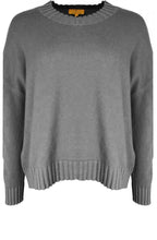 Grey Oversized Knit Jumper
