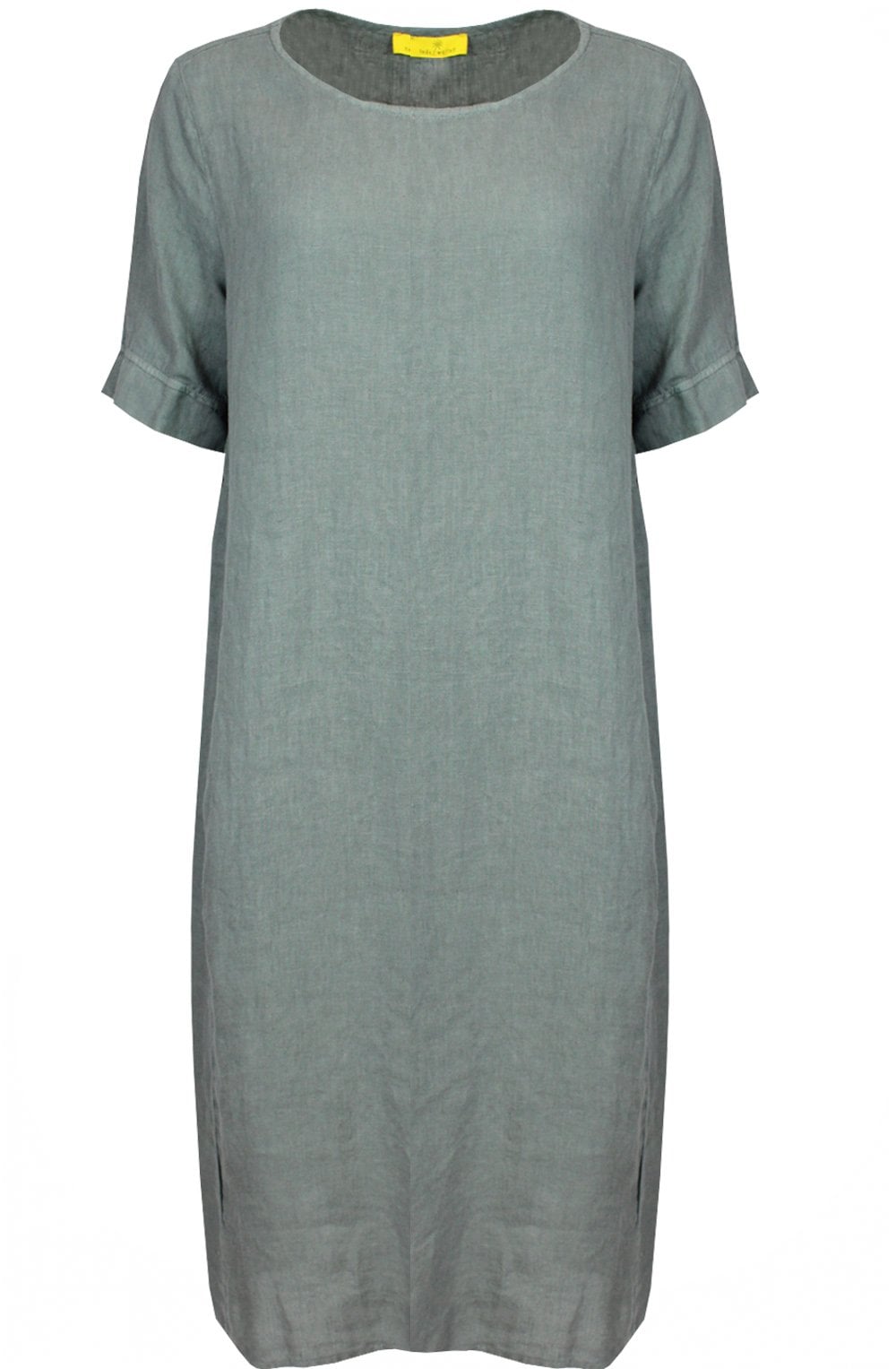 Khaki Linen Loose Fit Dress