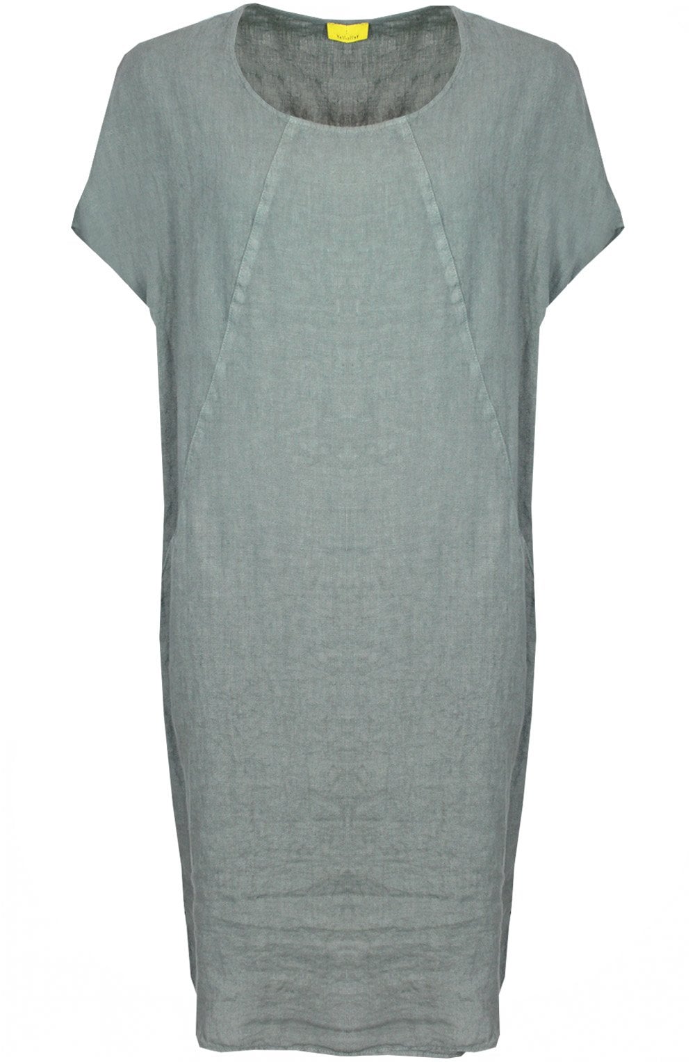 Khaki Linen Tulip Dress