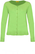 Lime Green Fine Knit Cardigan