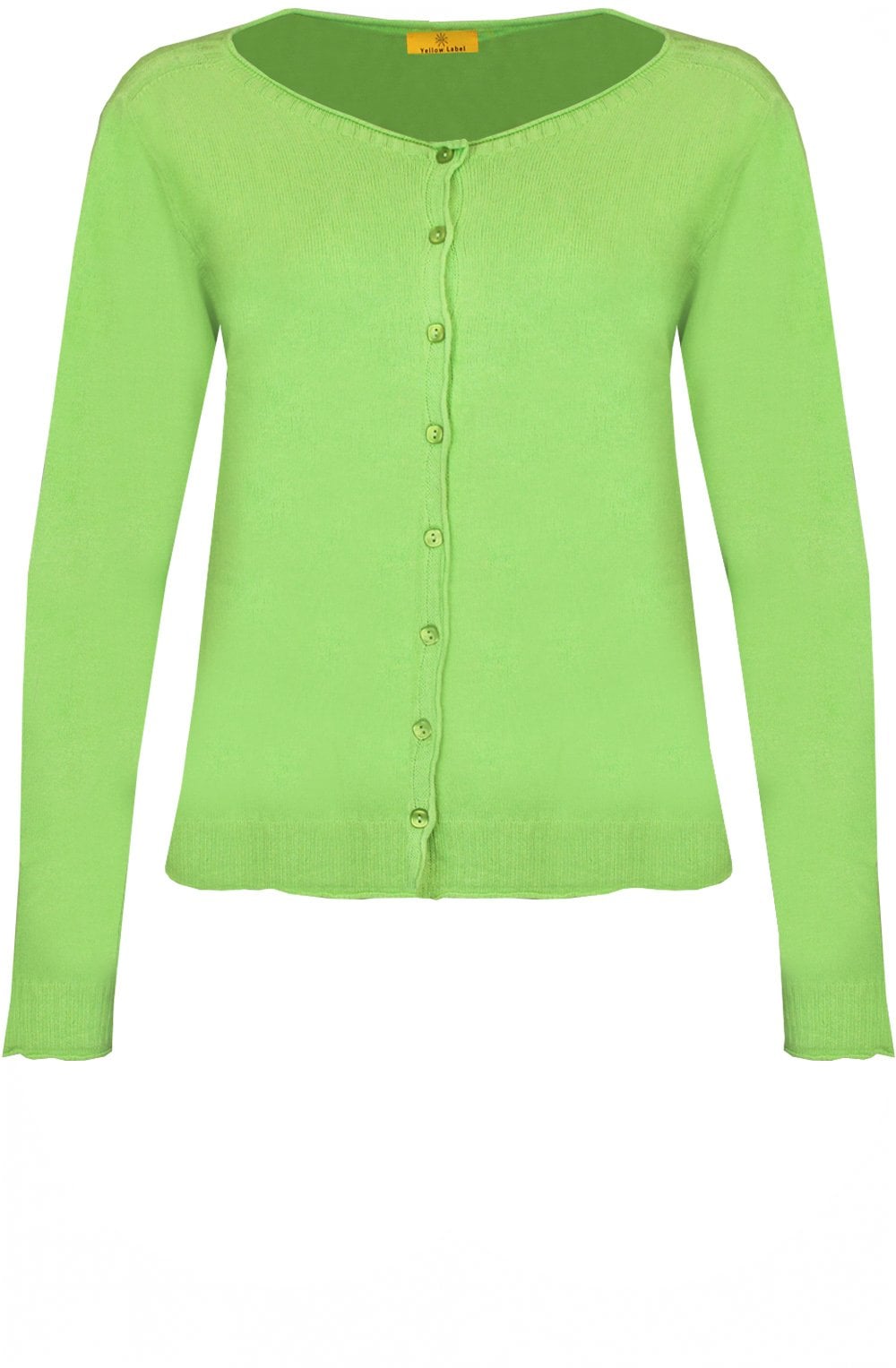 Lime Green Fine Knit Cardigan