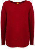 Red Ribbed Knit Jumper