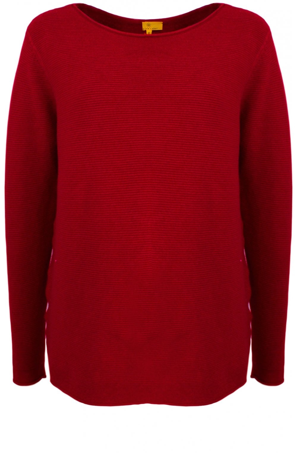 Red Ribbed Knit Jumper