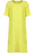 Yellow Linen Loose Fit Dress