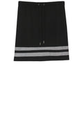 Black Striped Panel Skirt