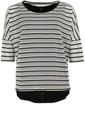 Black & White Striped Layered Top