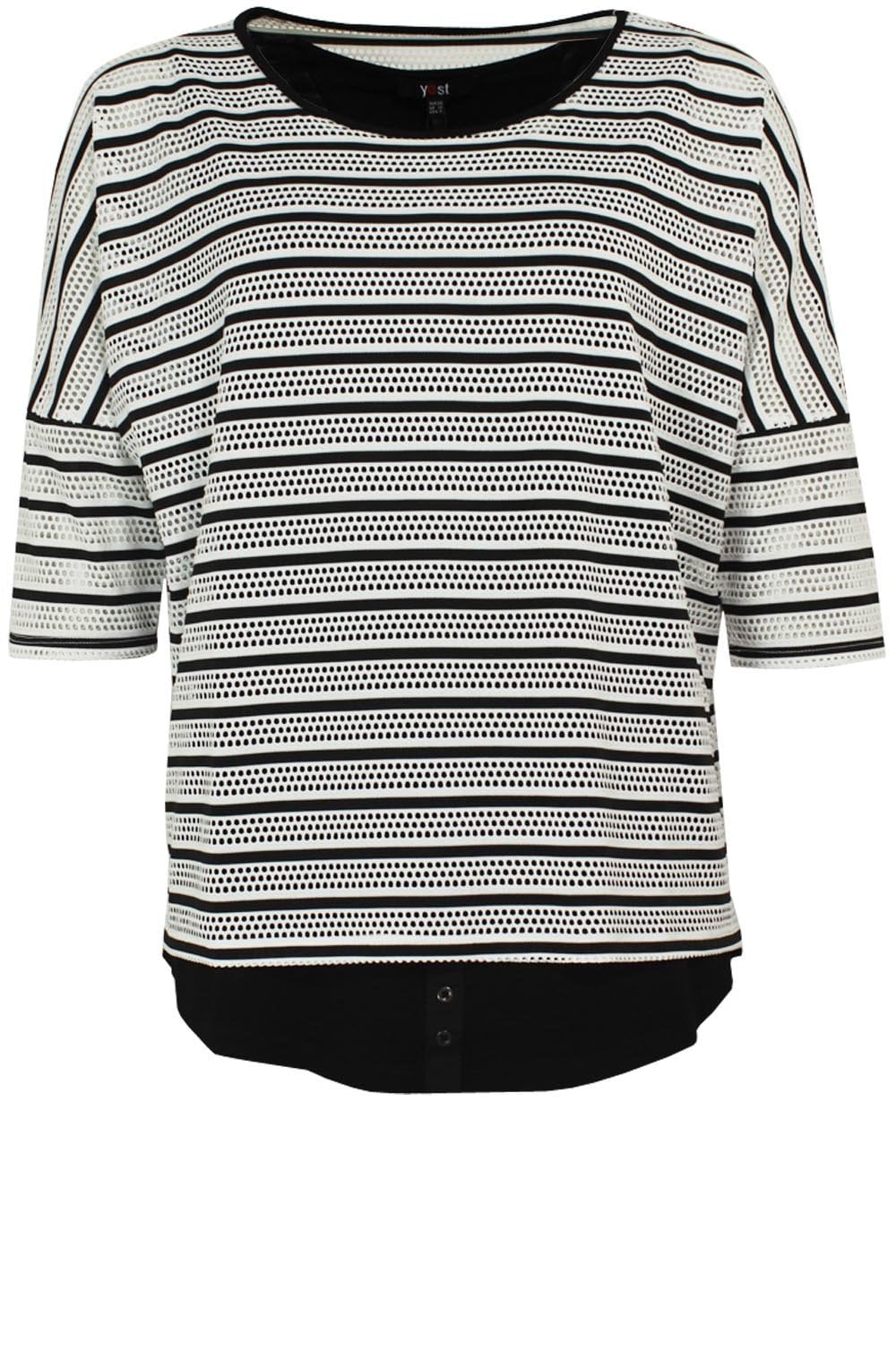 Black & White Striped Layered Top