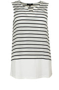 Black & White Striped Layered Top