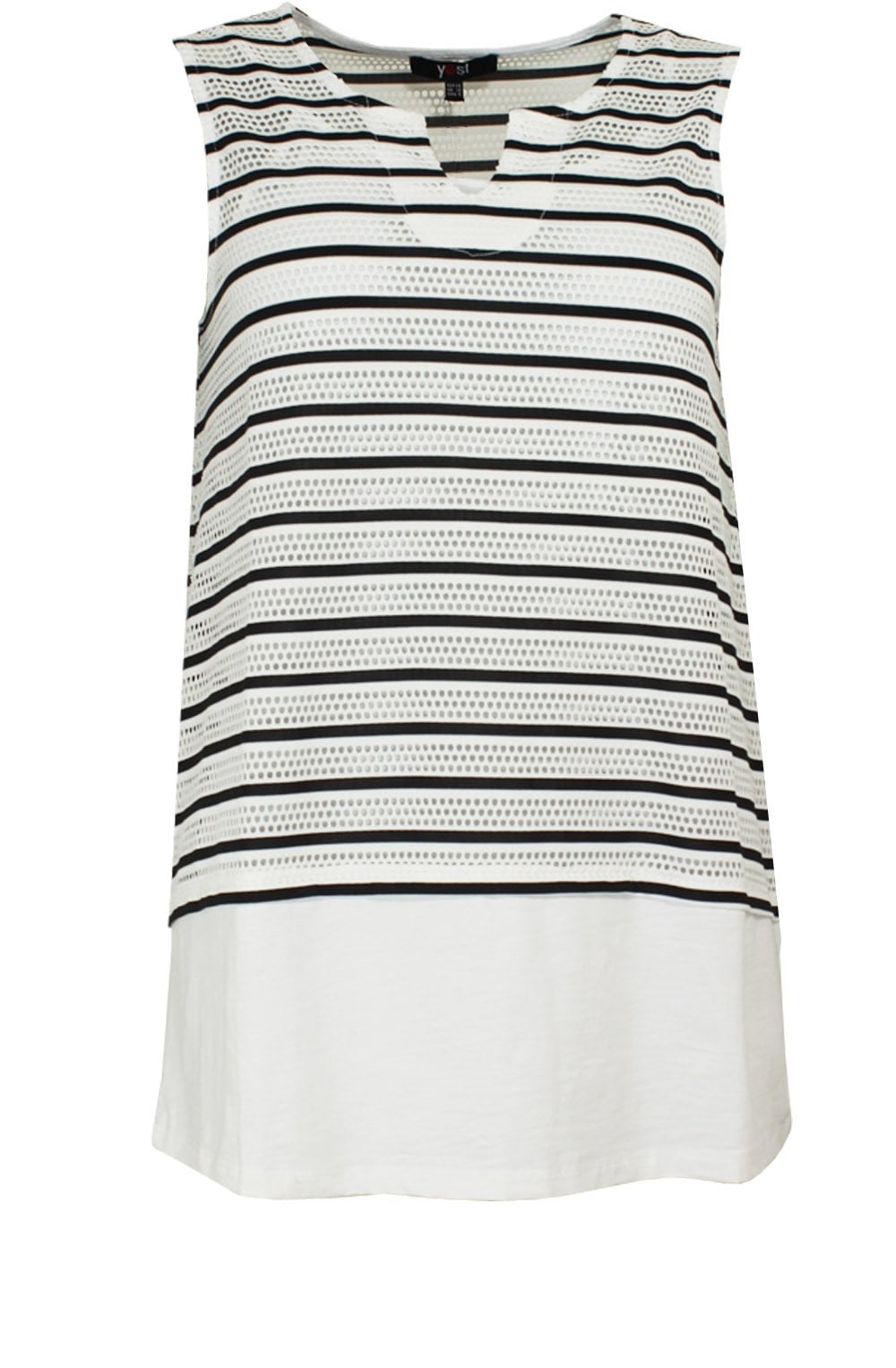 Black & White Striped Layered Top