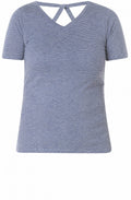 Blue Fine Striped T Shirt