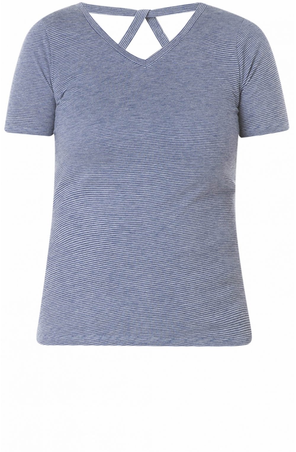 Blue Fine Striped T Shirt
