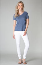 Blue Fine Striped T Shirt