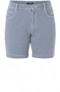 Blue & White Striped Shorts