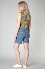 Blue & White Striped Shorts