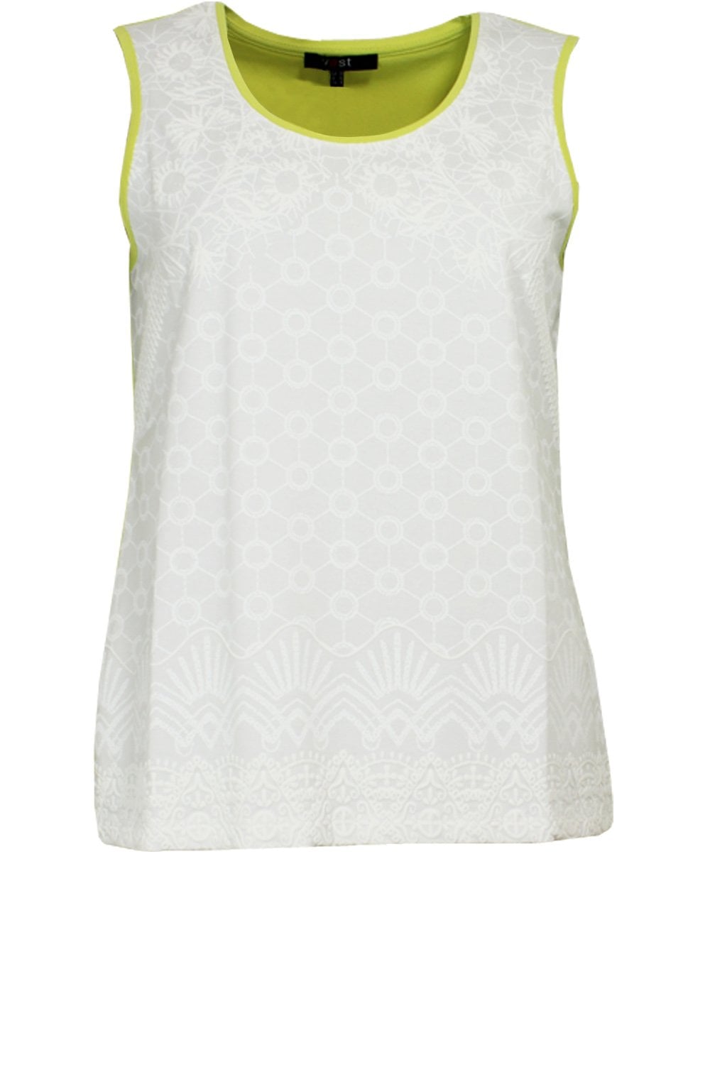 Contrasting Embossed Design Top