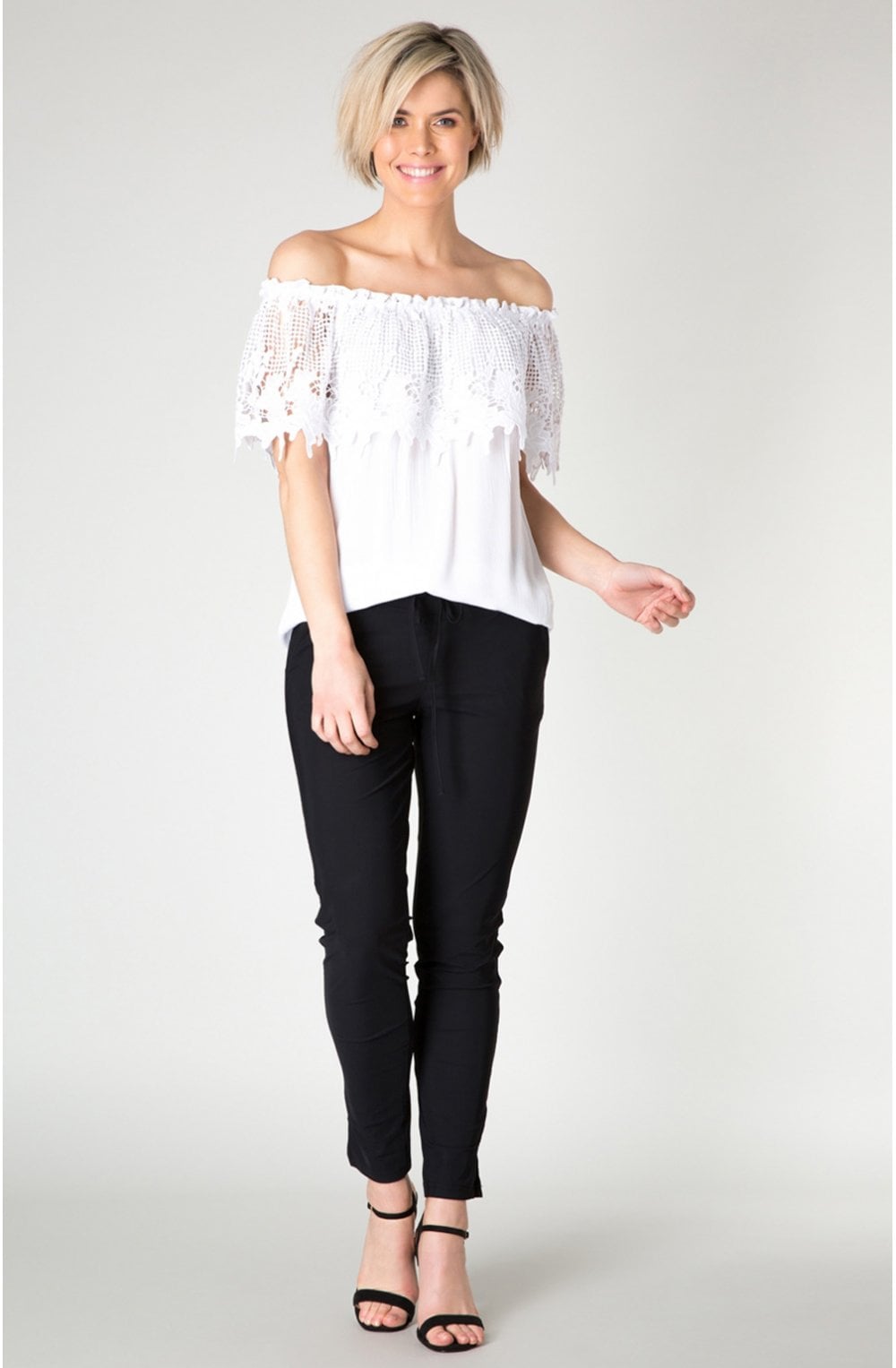 Crocheted Off The Shoulder Top