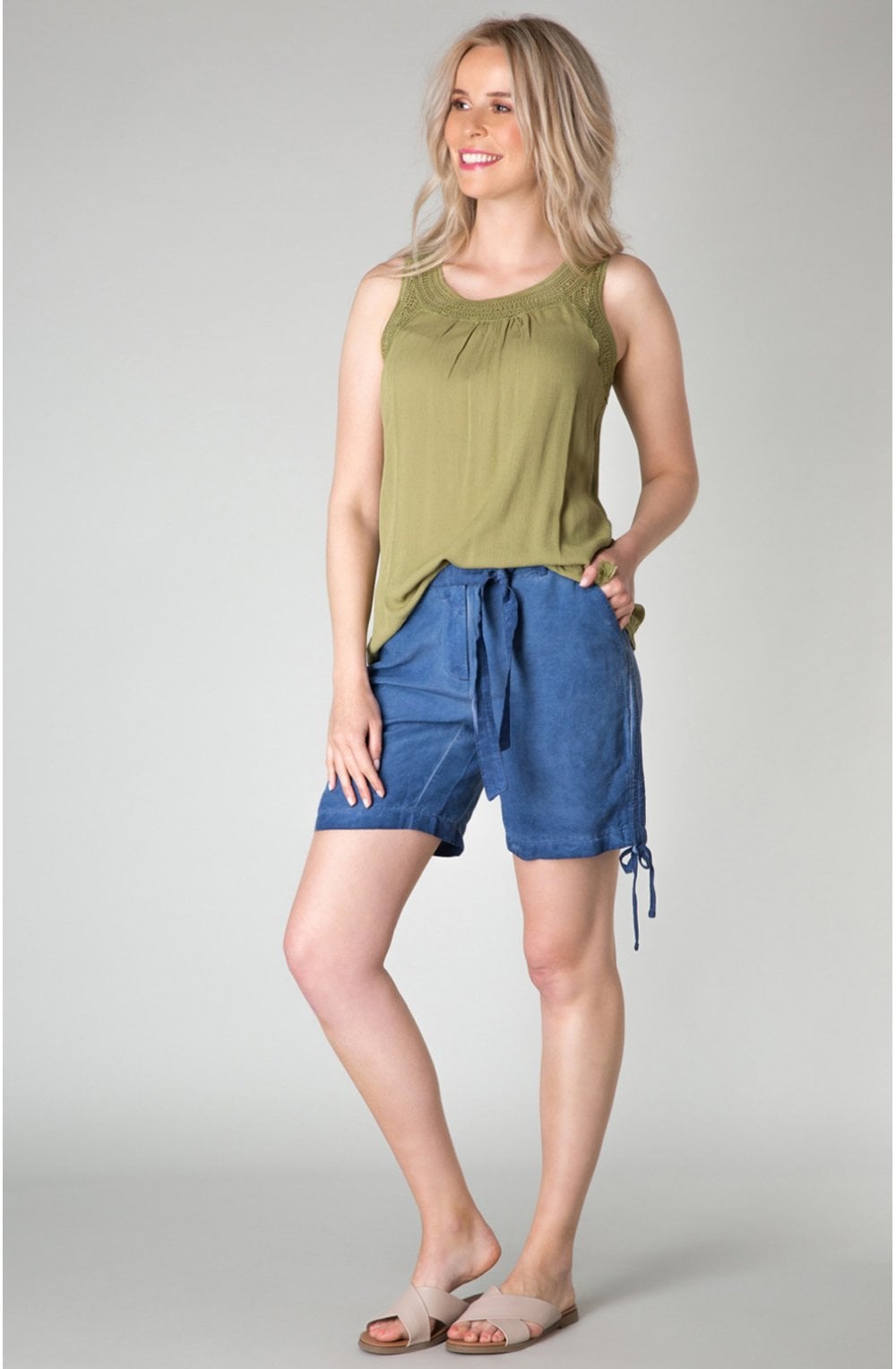 Green Crocheted Detailed Top