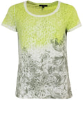 Lime Green & Grey Patterned Top