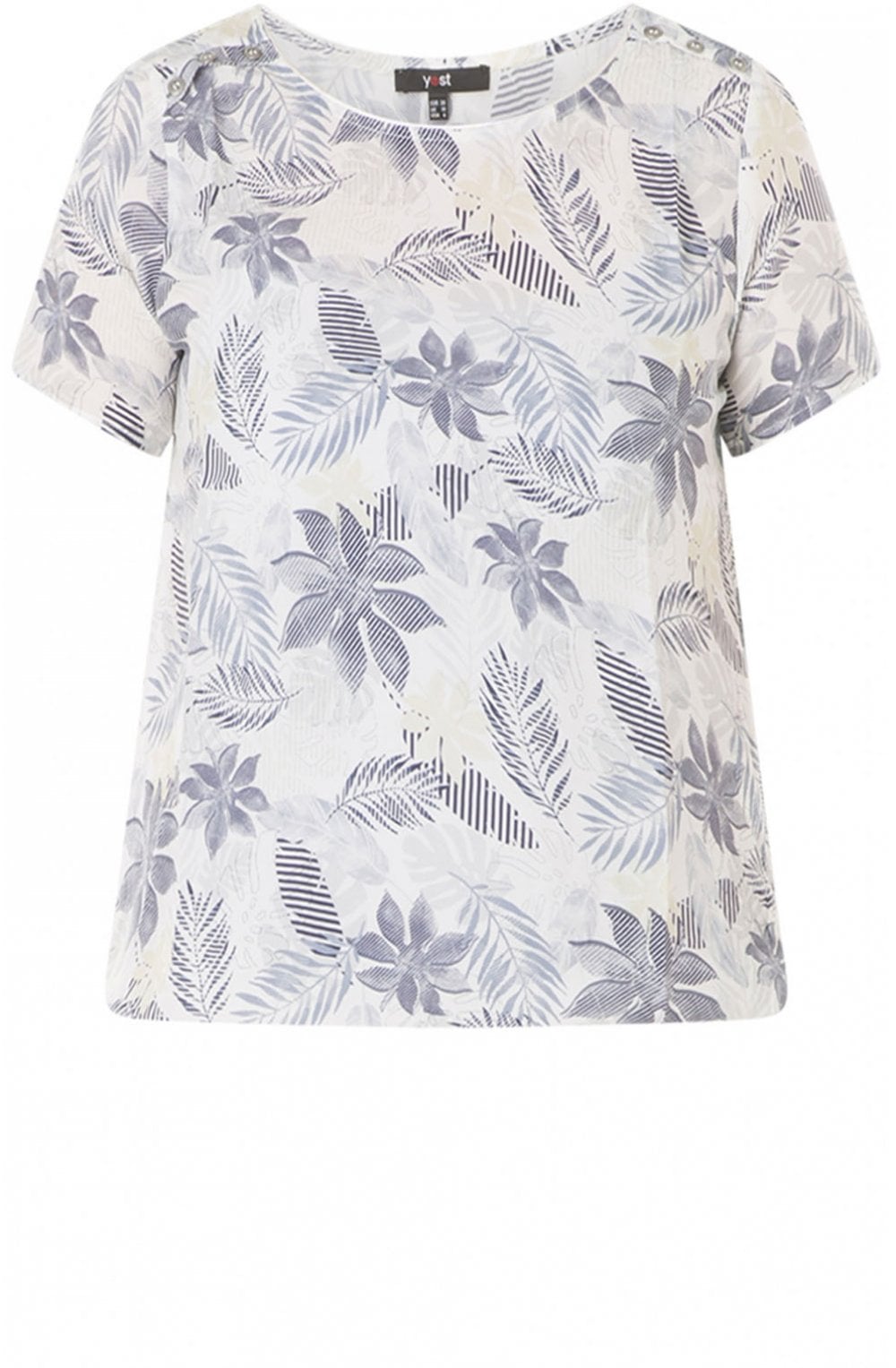 Soft Blue Floral Print Top