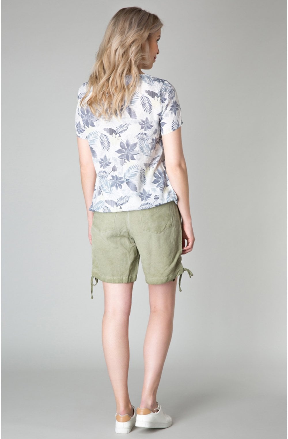 Soft Blue Floral Print Top
