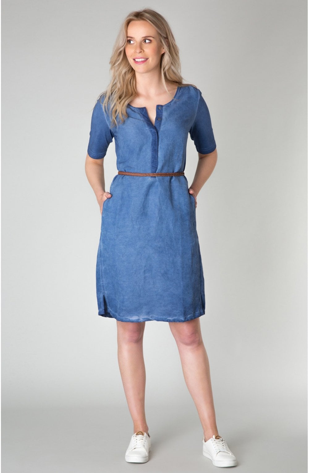 Soft Blue Shift Dress