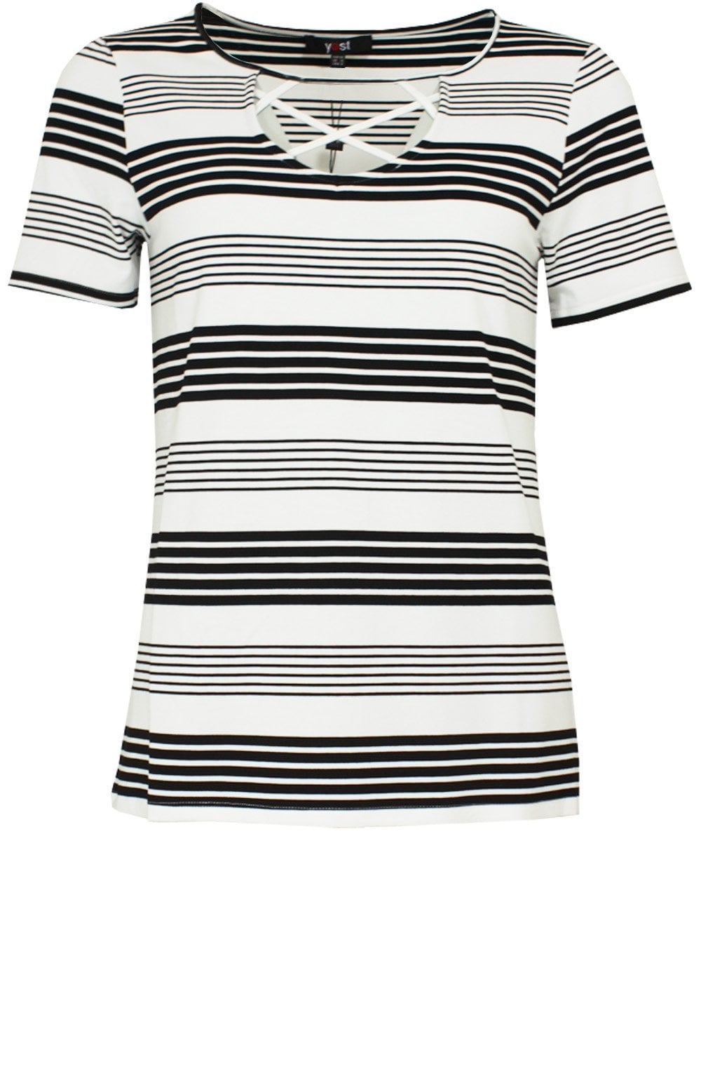 Striped Cross Front Top